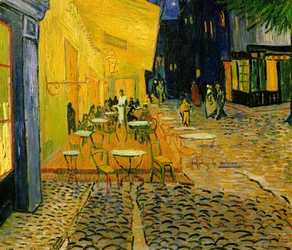 Cafe Terrace, Place du Forum, Arles, 1888, detail of 192281